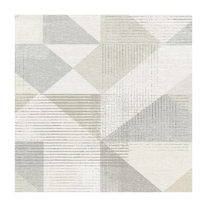 Silk Screen Geometric Wallpaper Beige, Grey Norwall Wallcovering GX37651