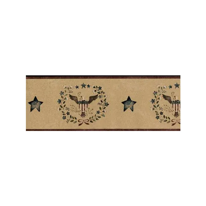 Red Patriotic Eagle Wallpaper Border