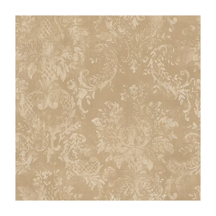 Canvas Damask Wallpaper Beige, Brown, Tan Norwall Wallcovering HB24130