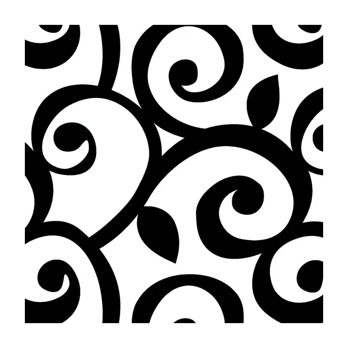 Curling Leaf Wallpaper Black, White Norwall Wallcovering HB25872