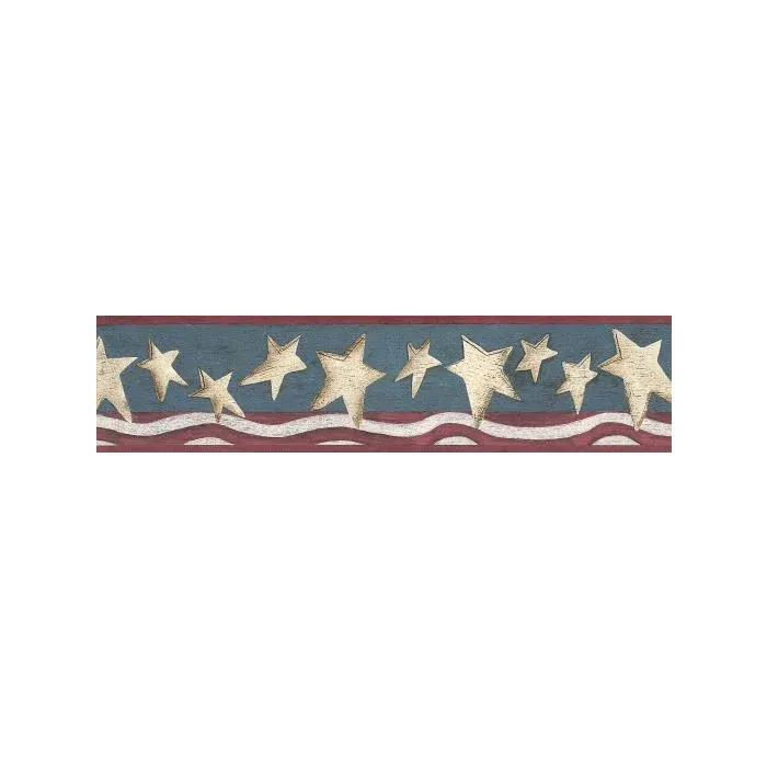 Stars and Stripes Wallpaper Border- 1 ROLL