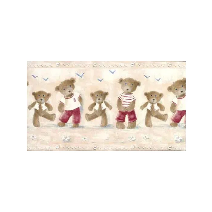 Red Ahoy Shipmate Wallpaper Border