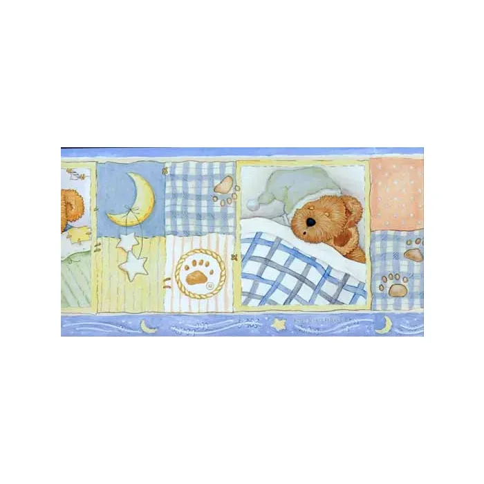 Bedtime Bear Wallpaper Border - York Wallcovering