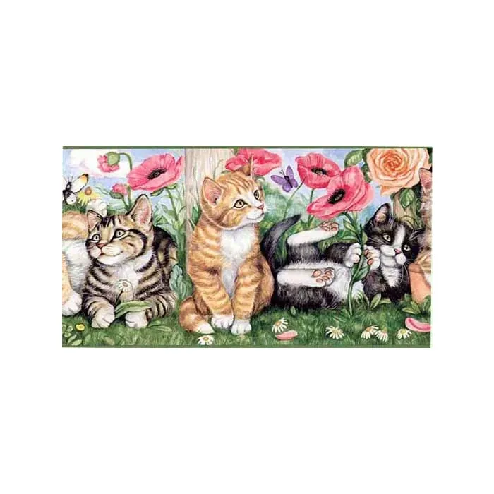 Cuddly Kittens Wallpaper Border- 1 ROLL LEFT