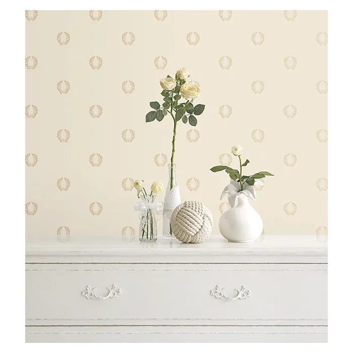 Allover Scroll Emboss Wallpaper Light Beige Norwall Wallcovering IM36411