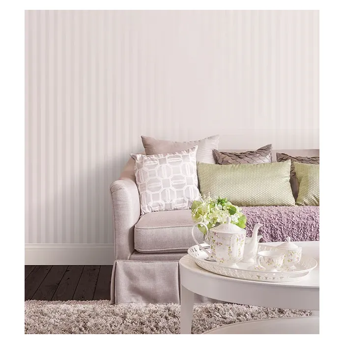 Matte / Shiny Stripe Emboss Wallpaper Light Purple Norwall Wallcovering IM36413