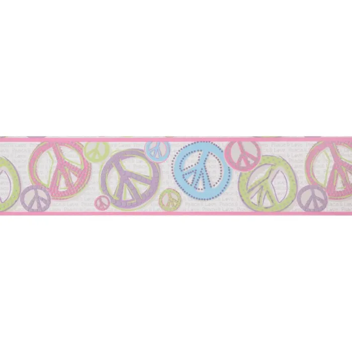 Friends Forever Peace & Love Sign Border