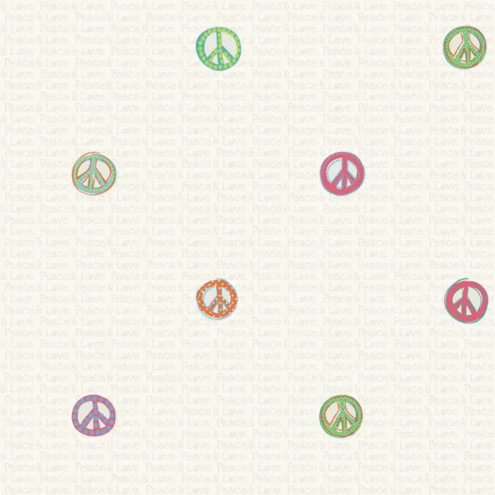 Peace and Love Wallpaper - Friends Forever - York Wallcoverings