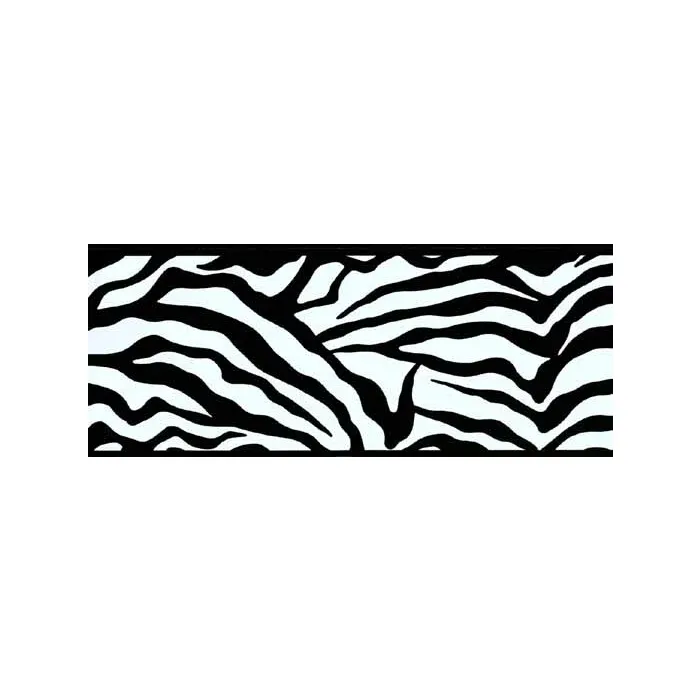 Black and White Zebra Print Wallpaper Border