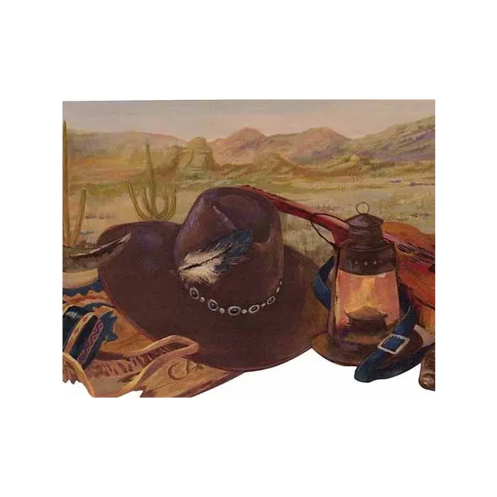 Die Cut Western Attire Wallpaper Border