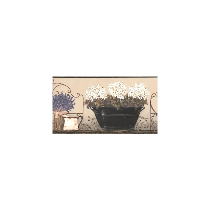 Hydrangea Agate Wallpaper Border