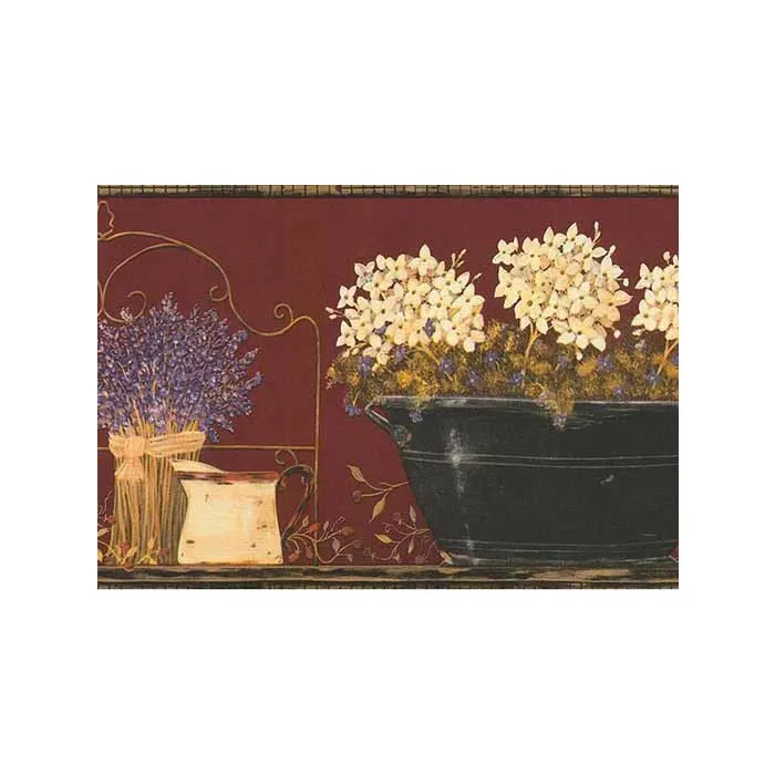Memory Lane Hydrangea Wall Paper Border