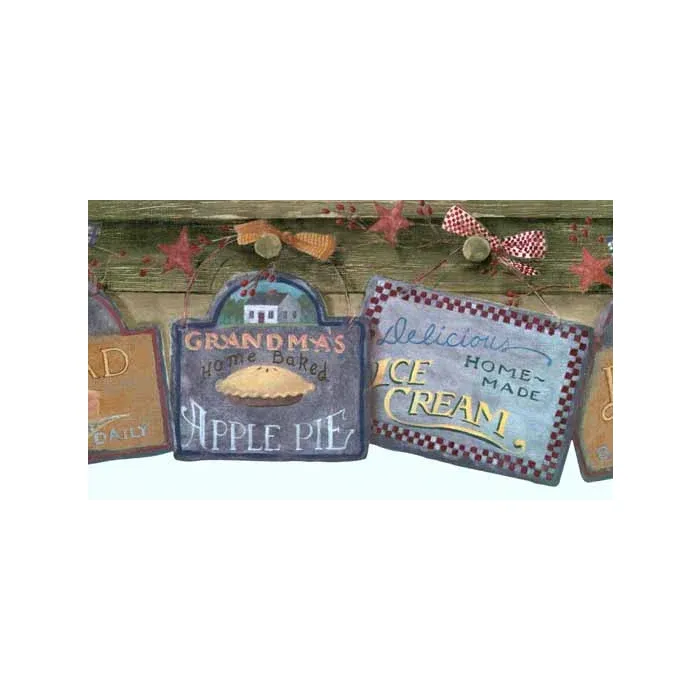Tan Homemade Treats Wallpaper Border