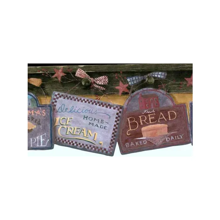 Mustard Homemade Treats Wallpaper Border