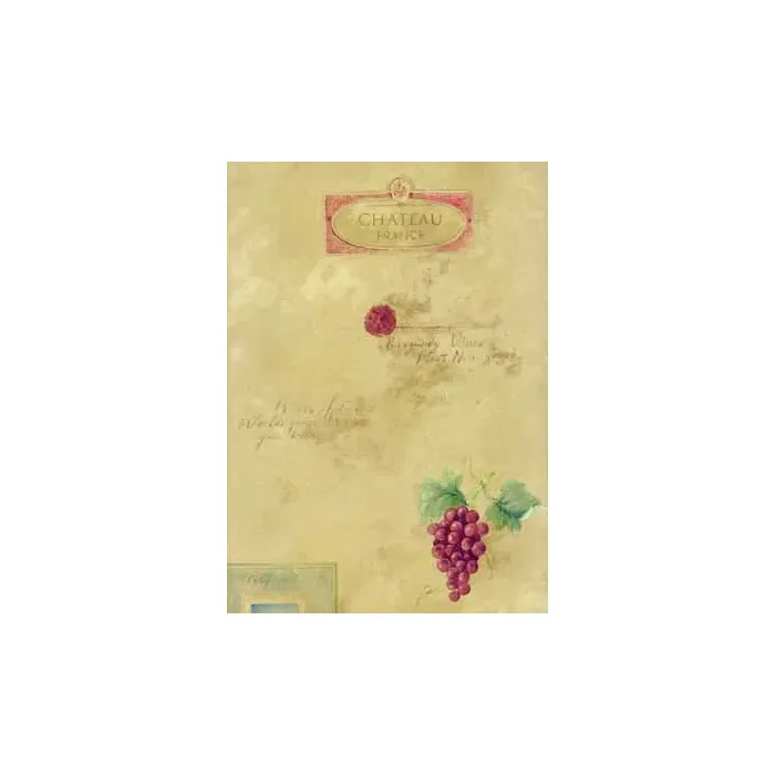 Grapes and Wine Labels Wallpaper KB25633