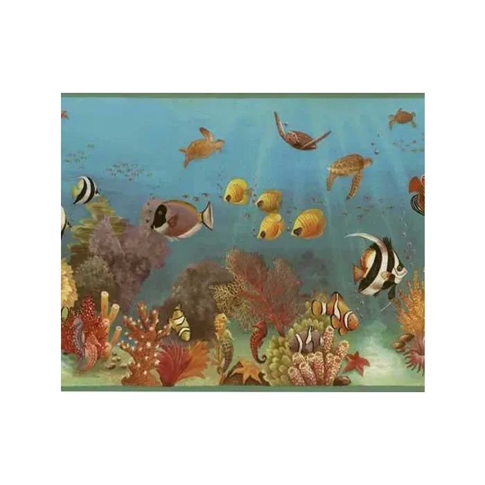 Colorful Tropical Wallpaper Border