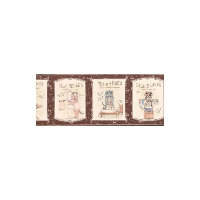 Laundry Purrrfect Cat Wallpaper Border