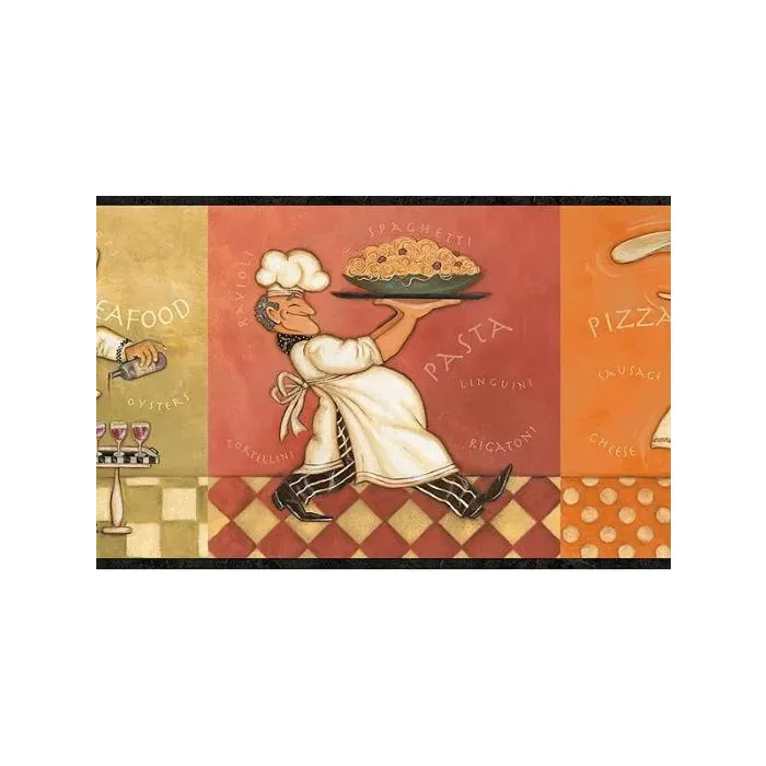 Bon Appetito Kitchen Wallpaper Border KBE12641B