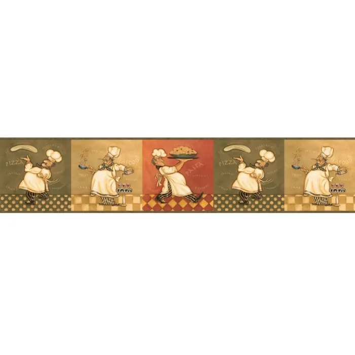Bon Appetito Kitchen Wallpaper Border KBE12642B