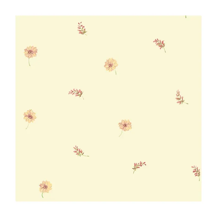 Tournesol Mini Wallpaper Red, Green, Yellow Norwall Wallcovering KC28509