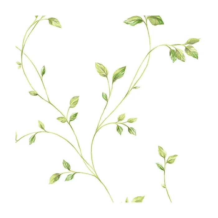 Watercolor Leaves Wallpaper Green Norwall Wallcovering KC28550