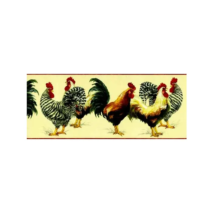 Red Rooster Wallpaper Border KC78066