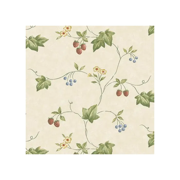 Trellis Trail Wallpaper Red, Green, Blue, Beige Norwall Wallcovering KE29900
