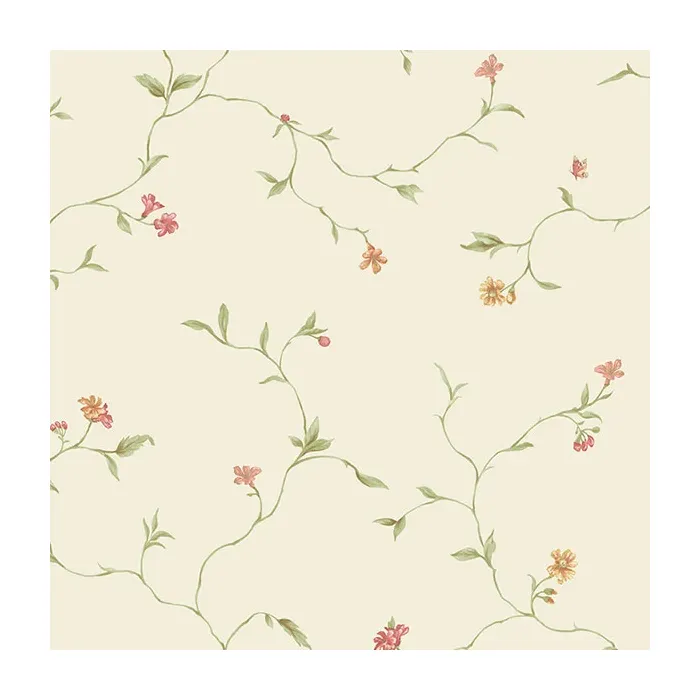 Small Trail Wallpaper Cream, Red Norwall Wallcovering KE29902