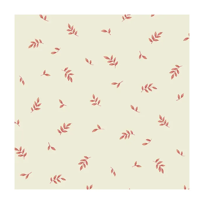 Kitchen Leaves Wallpaper Cream, Red Norwall Wallcovering KE29920