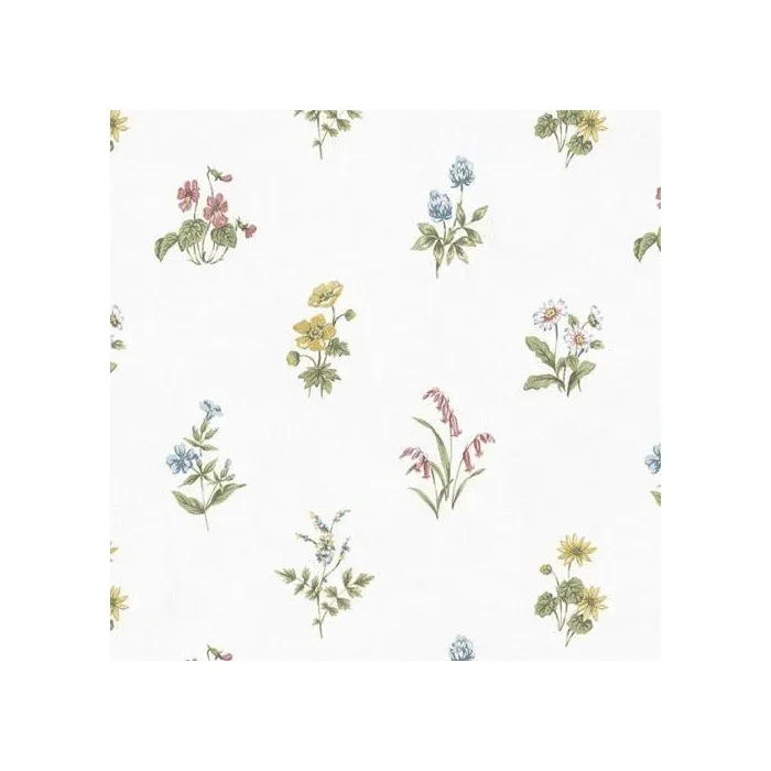 Garden Spot Wallpaper Red, Yellow, Blue Norwall Wallcovering KE29935