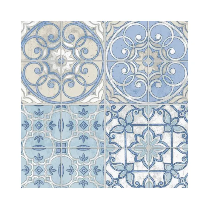 Portuguese Tiles Wallpaper Blue, Cream Norwall Wallcovering KE29950