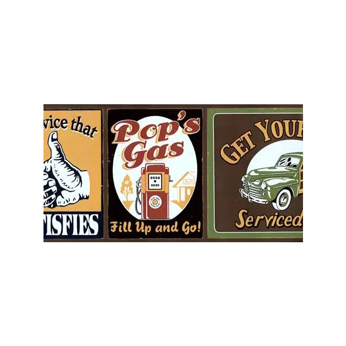 Auto Signs Wallpaper Border- 3rolls left