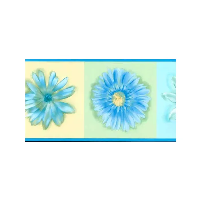 Daisy Blue Wallpaper Border