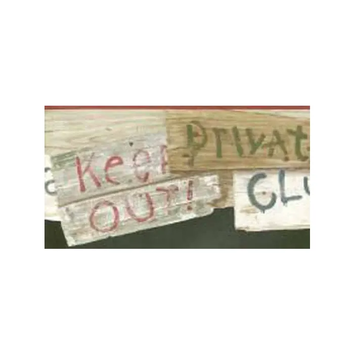 Clubhouse Sign Wall Paper Border