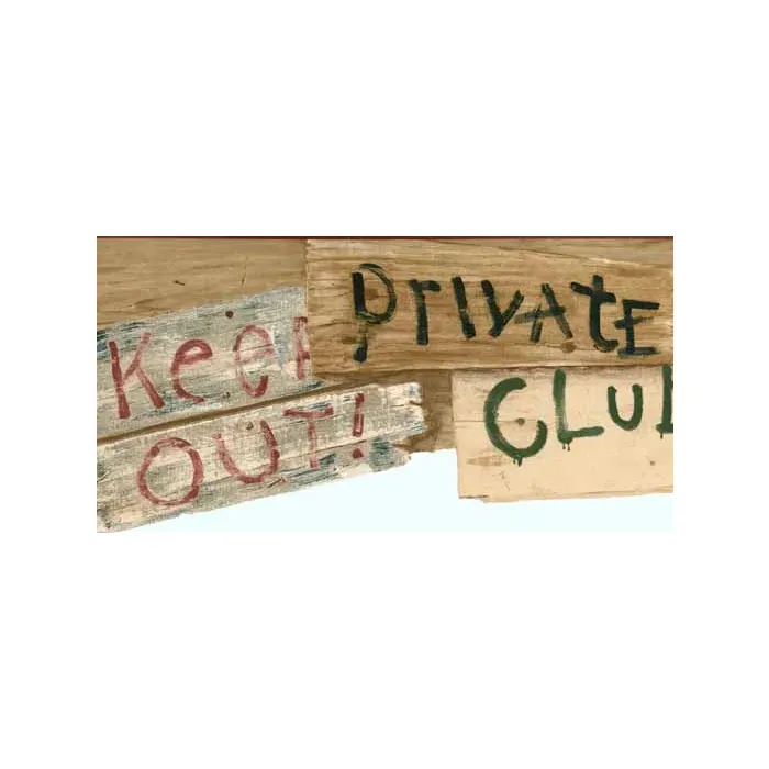 Tan Clubhouse Sign Wall Paper Border