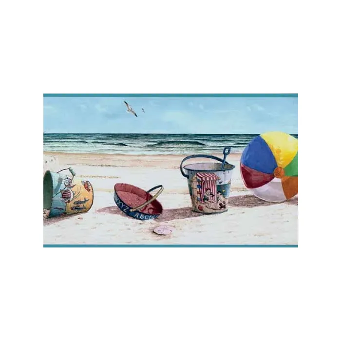 A Fun Day at the Beach Wallpaper Border