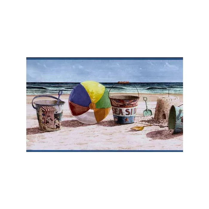 A Fun Day at the Beach Wallpaper Border