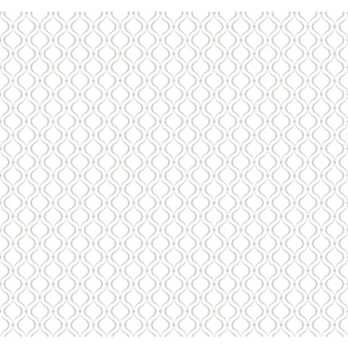 White and Silver Glitter Trellis Wallpaper KS2246