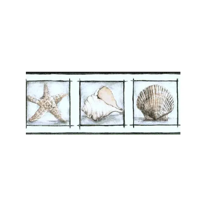 Seashell Framed Wallpaper Border