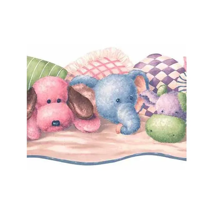 Sleepy Stuffed Animal Wallpaper Border