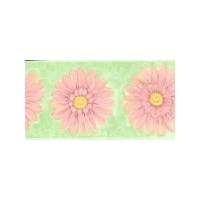 Pink Daisy Wallpaper Border