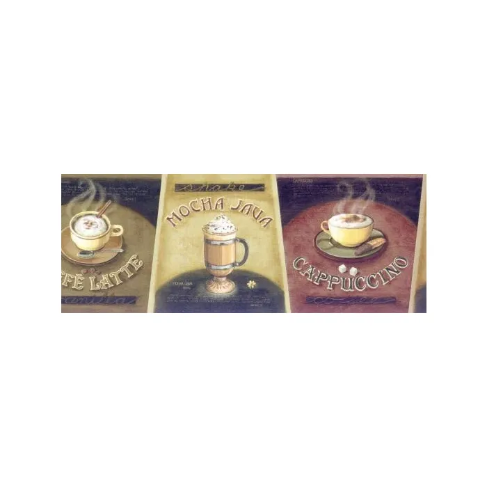 Gold Cafe` Au Lait Wallpaper Border