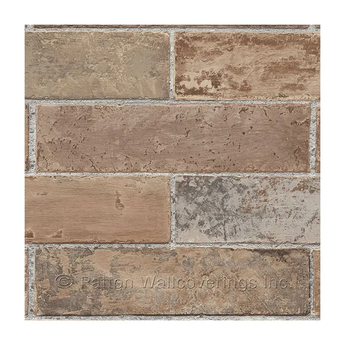 Swiss Brick Wallpaper Red, Brown Norwall Wallcovering LL29534