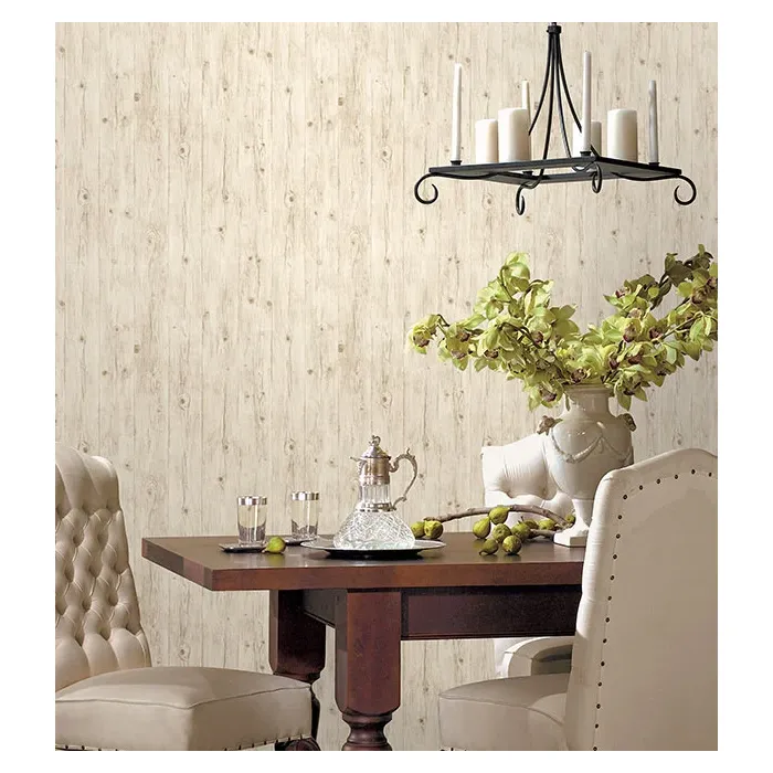 Woodgrain Wallpaper Beige, Brown Norwall Wallcovering LL36206