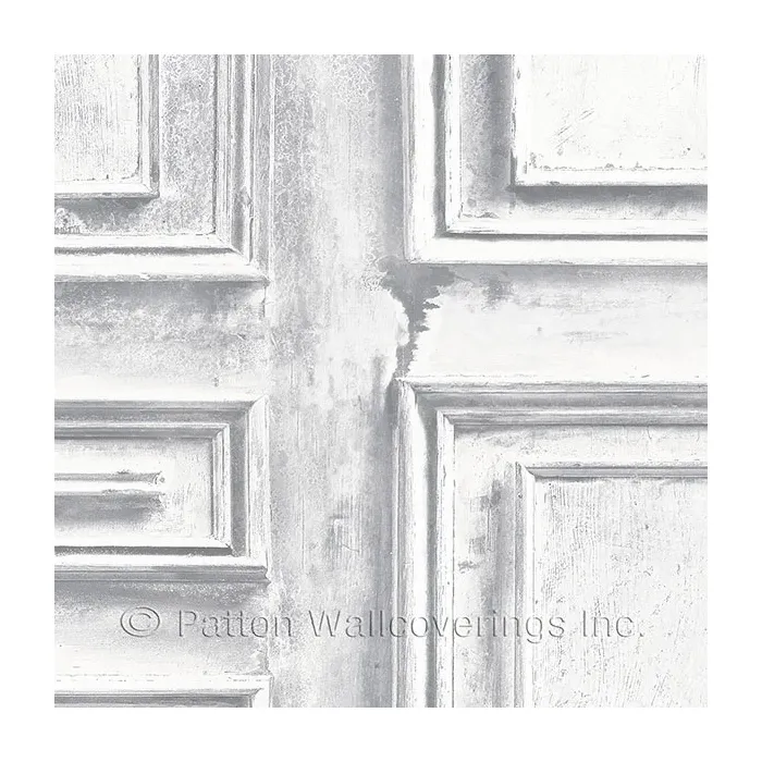 Wood Panel Wallpaper White, Grey Norwall Wallcovering LL36209