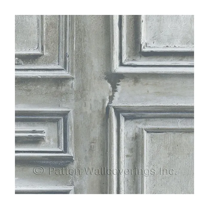 Wood Panel Wallpaper Cream, Blue, Grey Norwall Wallcovering LL36214