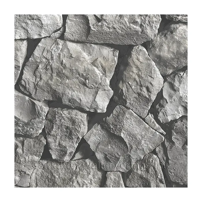 Spanish Stone Wallpaper Grey, Black Norwall Wallcovering LL36218
