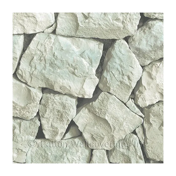Spanish Stone Wallpaper Aqua, Cream, Green Norwall Wallcovering LL36219