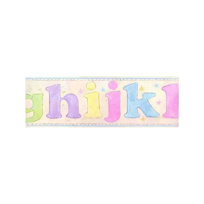 Pastel Alphabet Wallpaper Border- Unpasted 