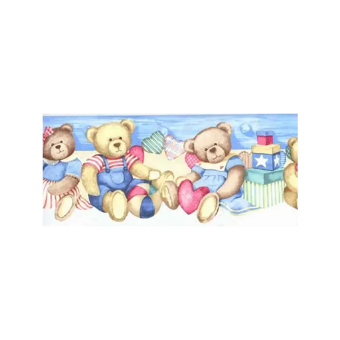 Cream Teddy Bear Wallpaper Border